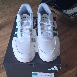 adidas White and Green Sneakers
